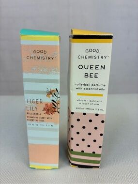 NIP Good Chemistry Rollerball Perfumes Tiger Lily Queen Bee 7.5ML